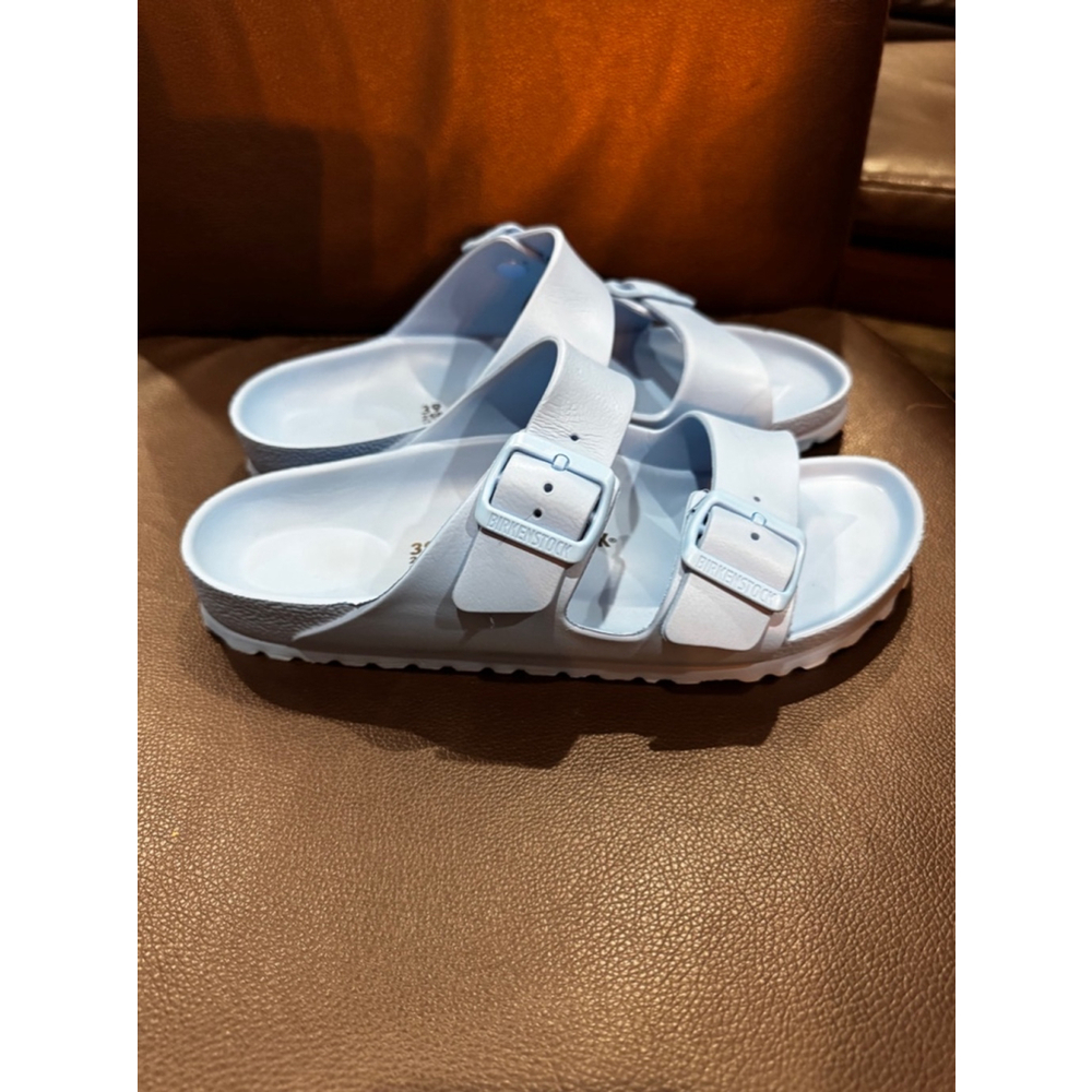 Women's Birkenstock Sandals, Light Blue, Size 39